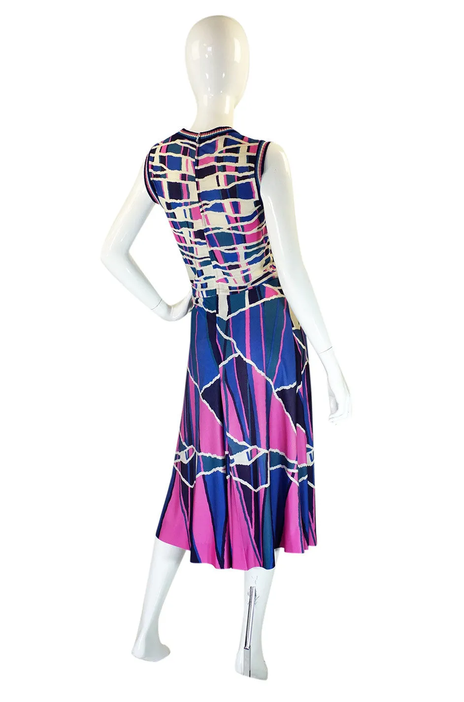 1970s French Pretty Print Dress & Jacket
