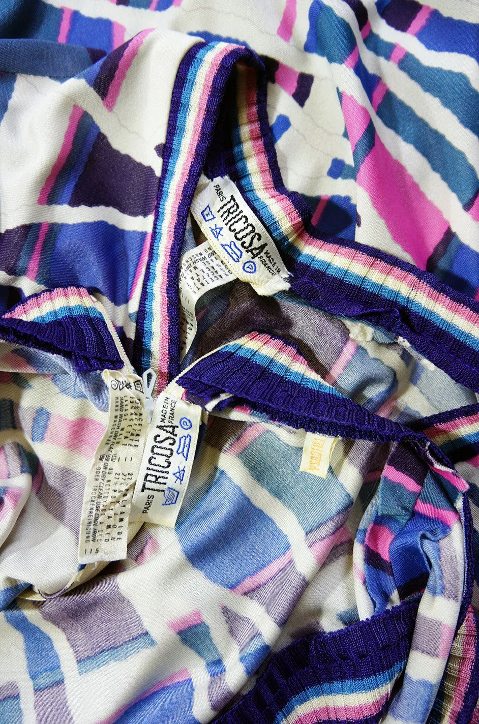 1970s French Pretty Print Dress & Jacket