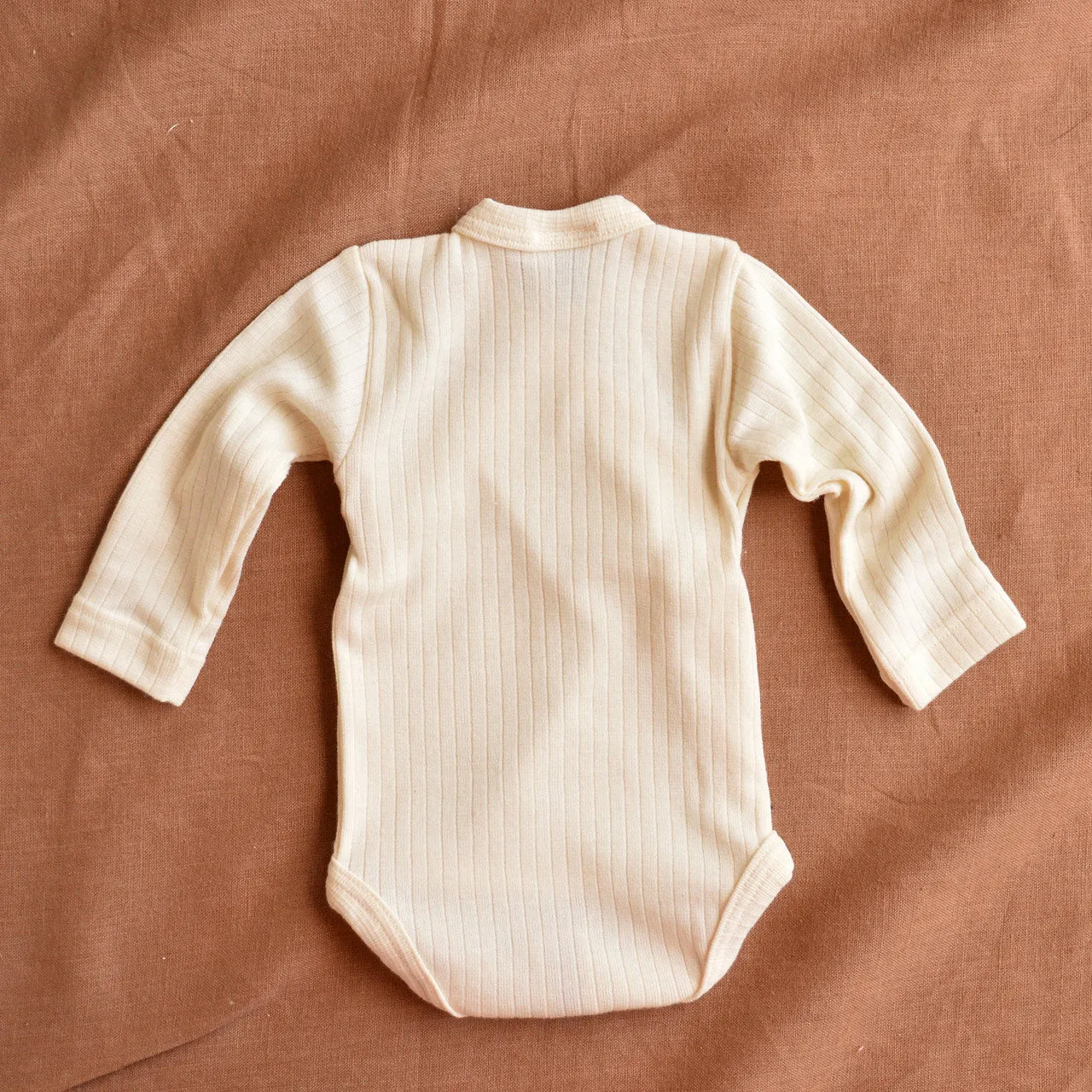 Baby Body Long Sleeve Kimono Wrap - Organic Cotton/Merino/Silk (newborn-3m)