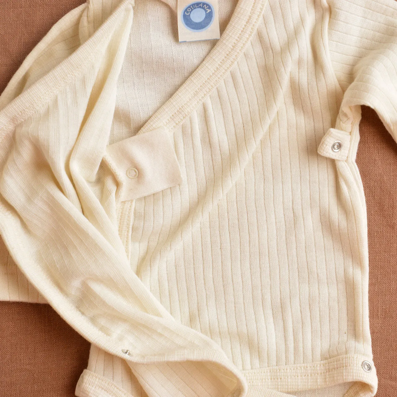 Baby Body Long Sleeve Kimono Wrap - Organic Cotton/Merino/Silk (newborn-3m)
