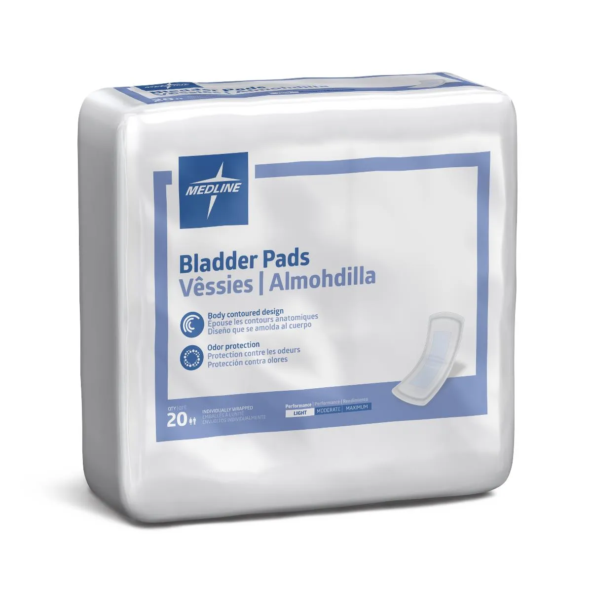 Bladder Control Pads, Light, Moderate & Max