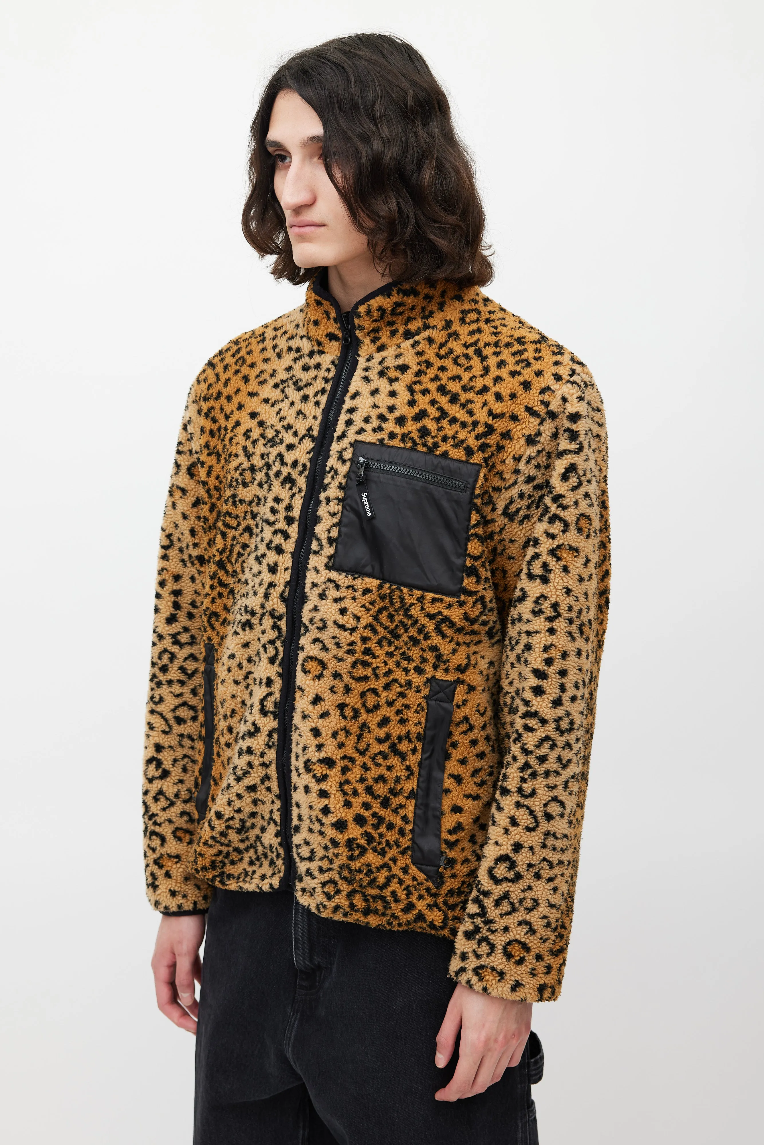 Brown & Black Reversible Fleece Jacket