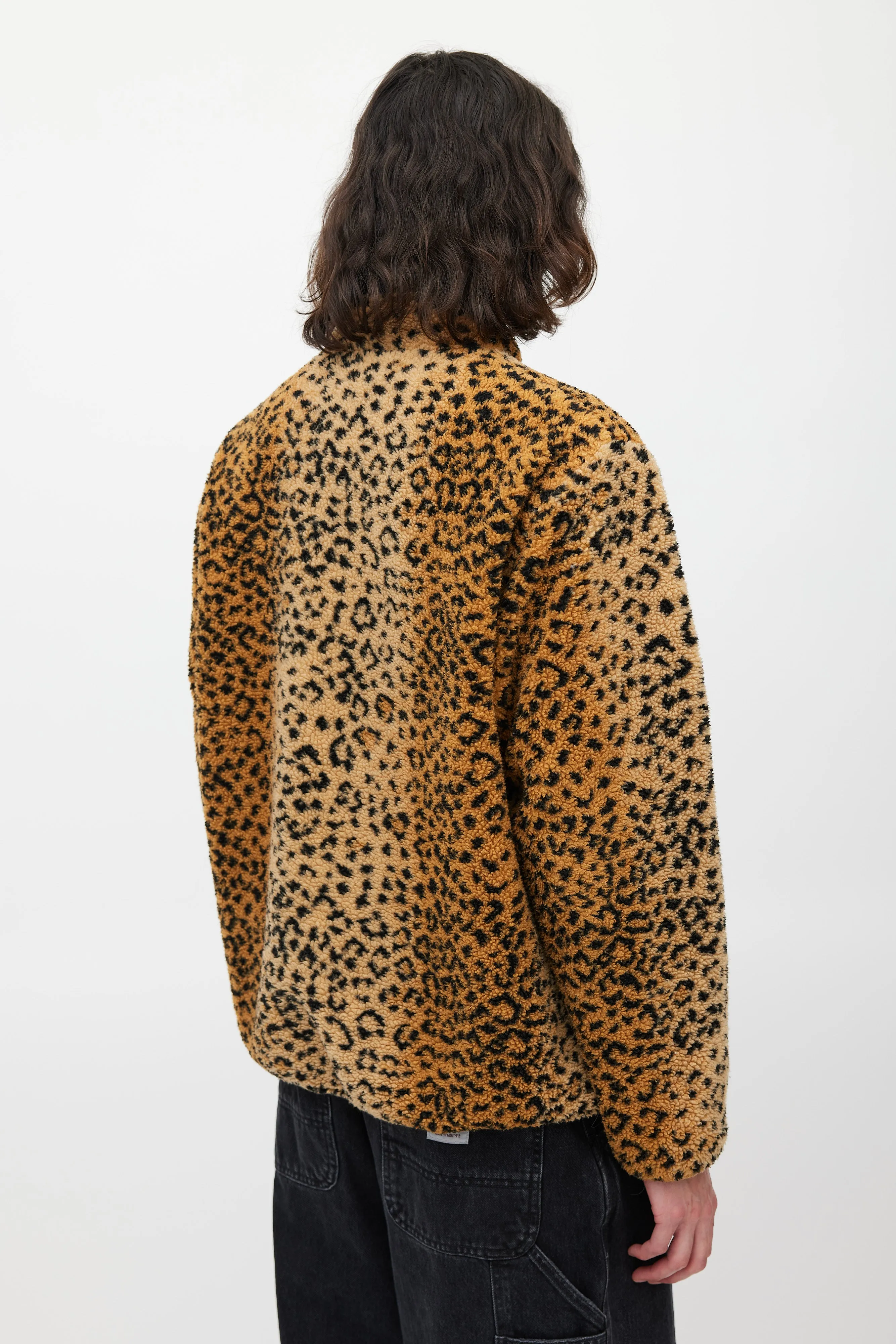 Brown & Black Reversible Fleece Jacket