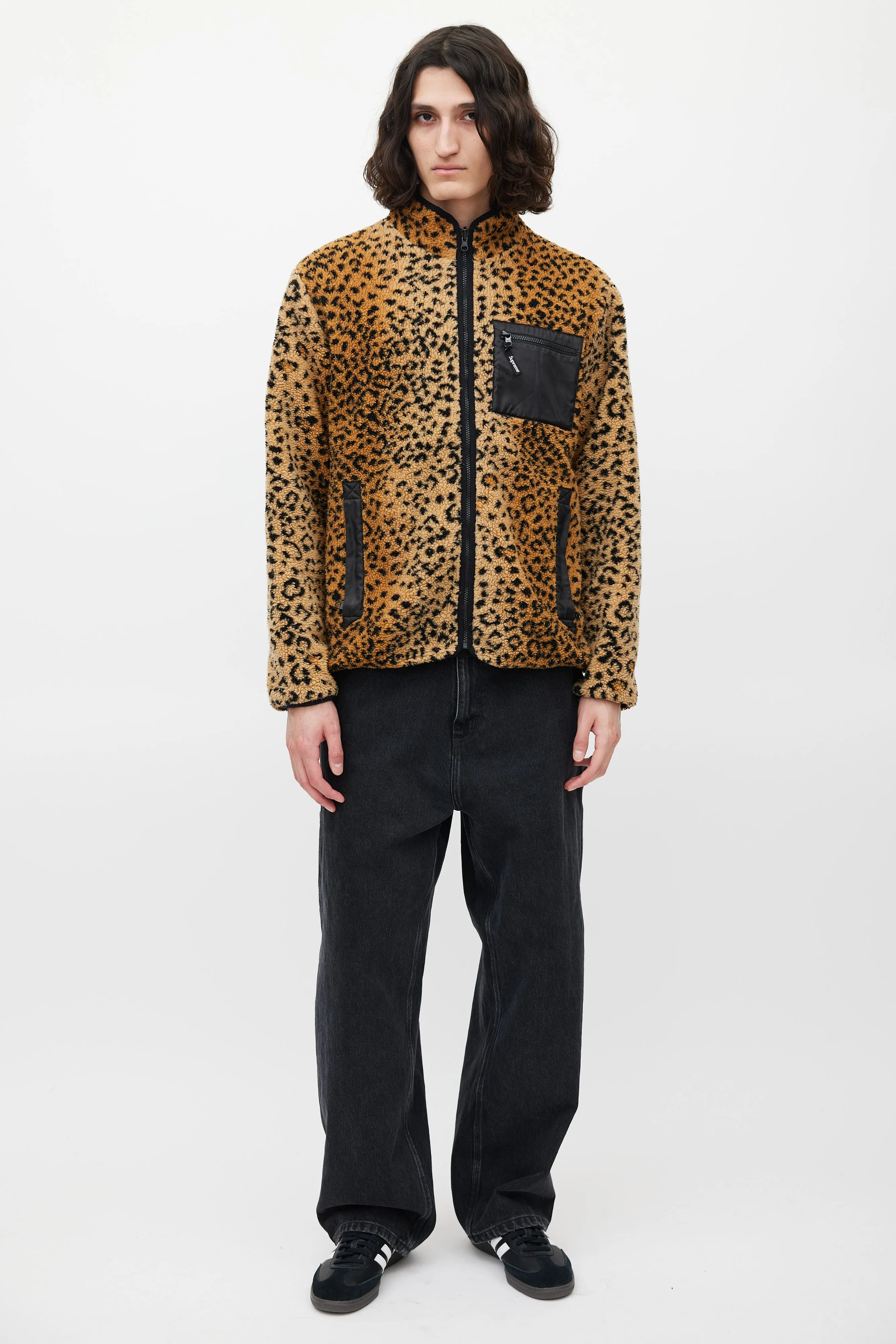 Brown & Black Reversible Fleece Jacket