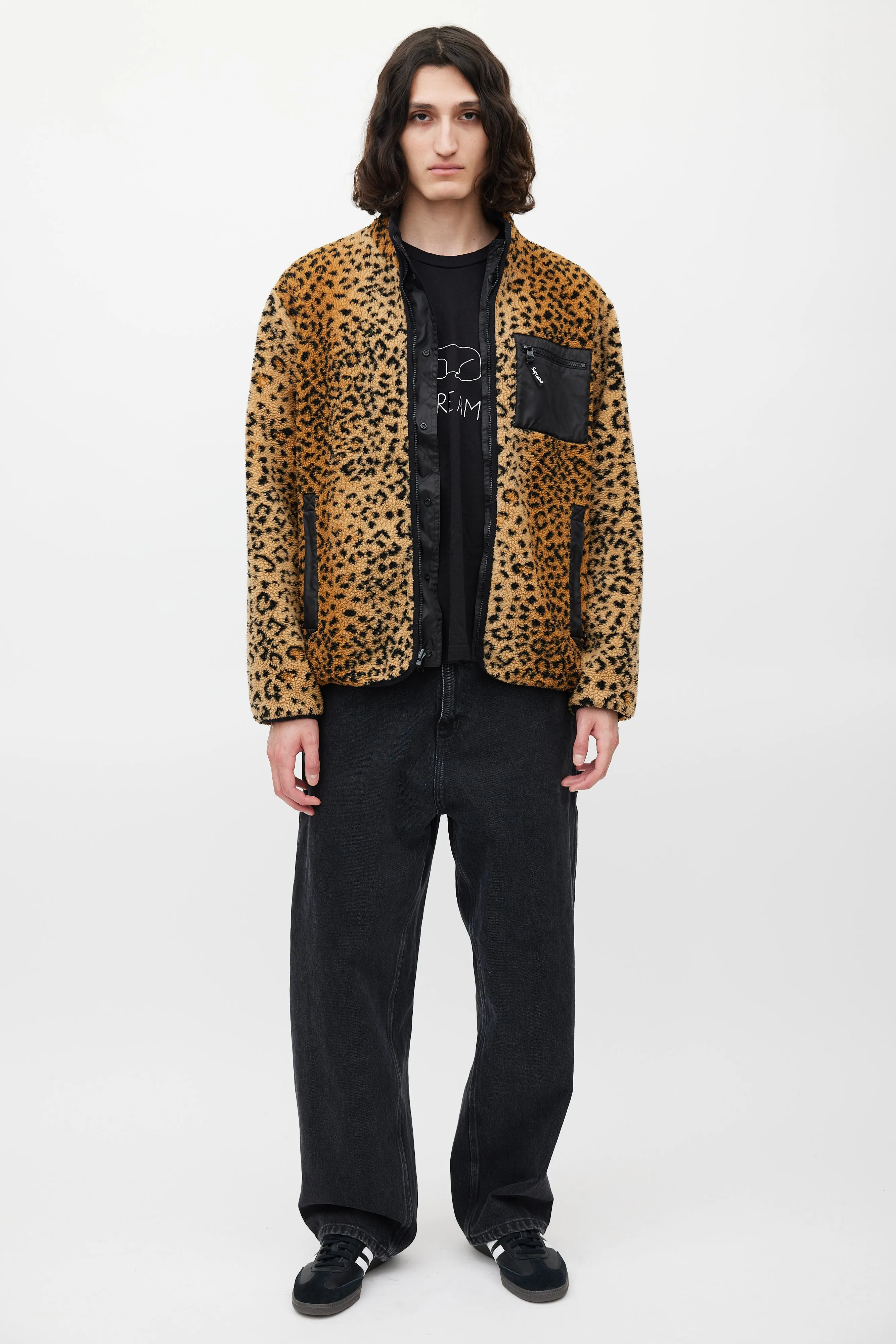 Brown & Black Reversible Fleece Jacket