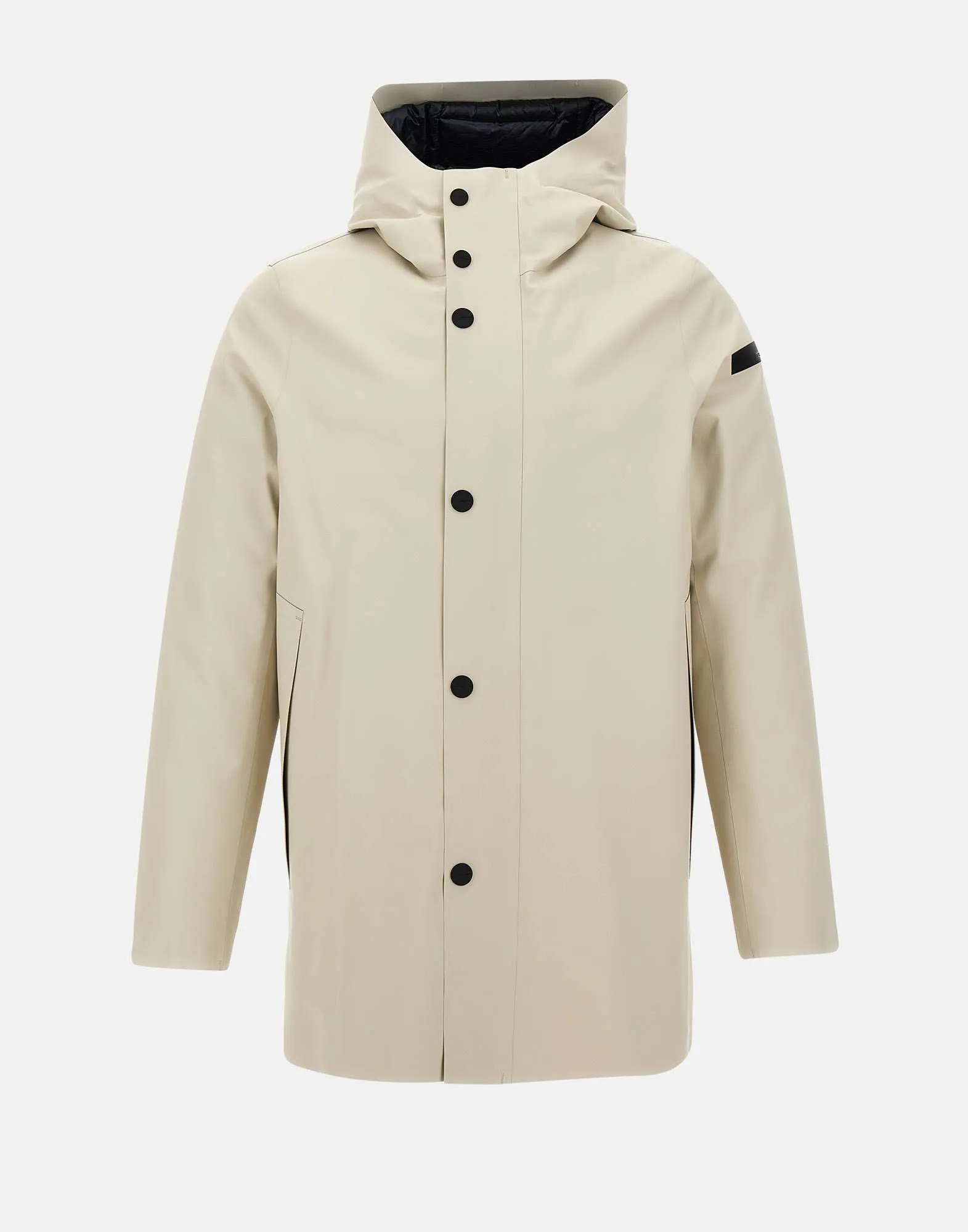 Cream Hooded Waterproof Parka