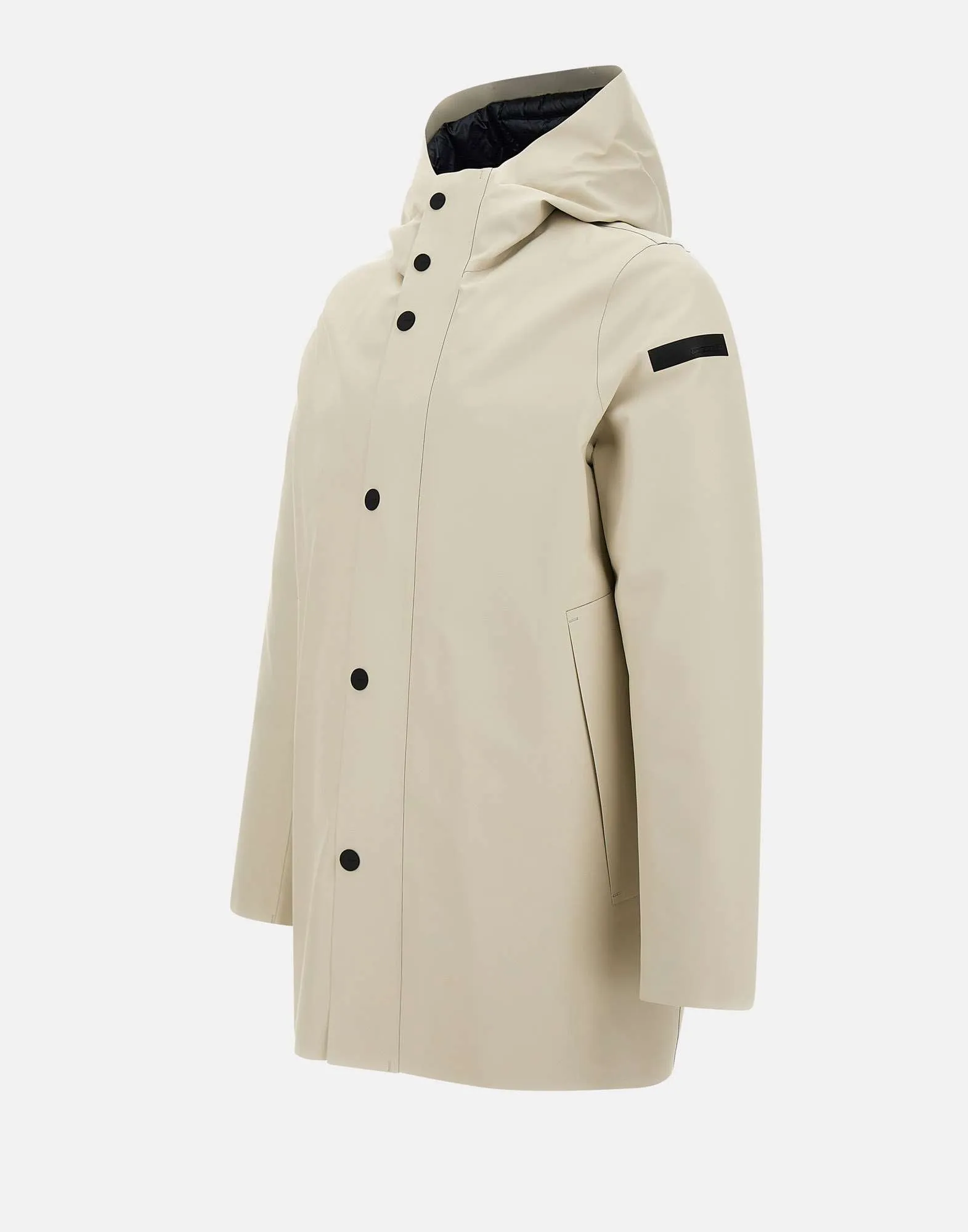 Cream Hooded Waterproof Parka