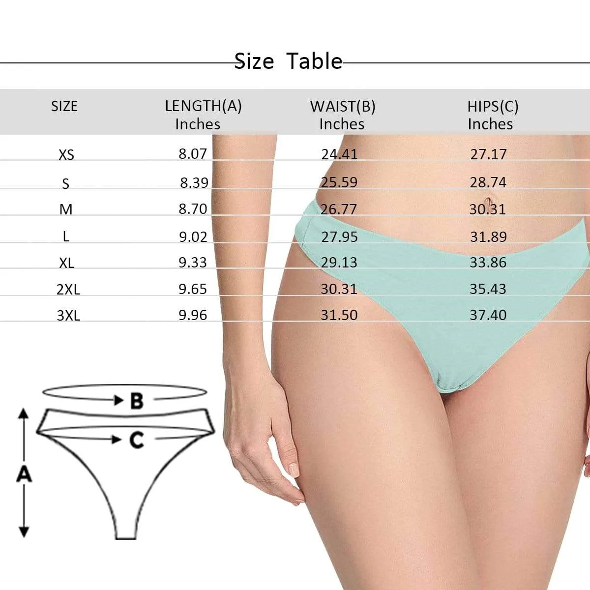 Custom Face Underwear for Her Personalized Multi Face Thongs Panty Women's Lingerie Gifts for Girlfriend & Wife
