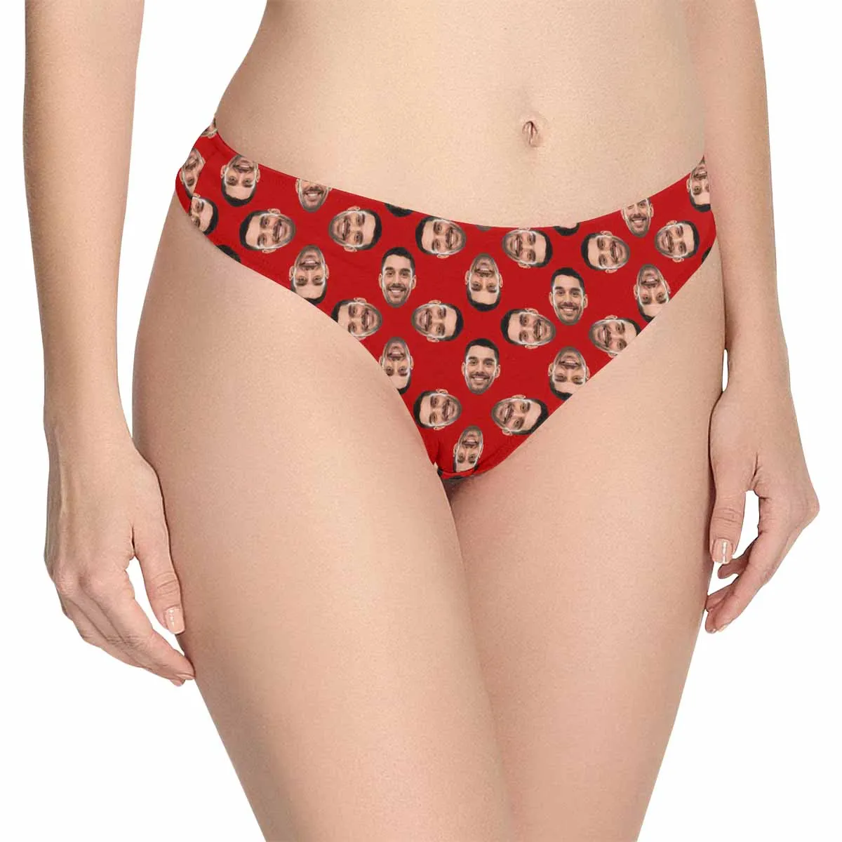Custom Face Underwear for Her Personalized Multi Face Thongs Panty Women's Lingerie Gifts for Girlfriend & Wife