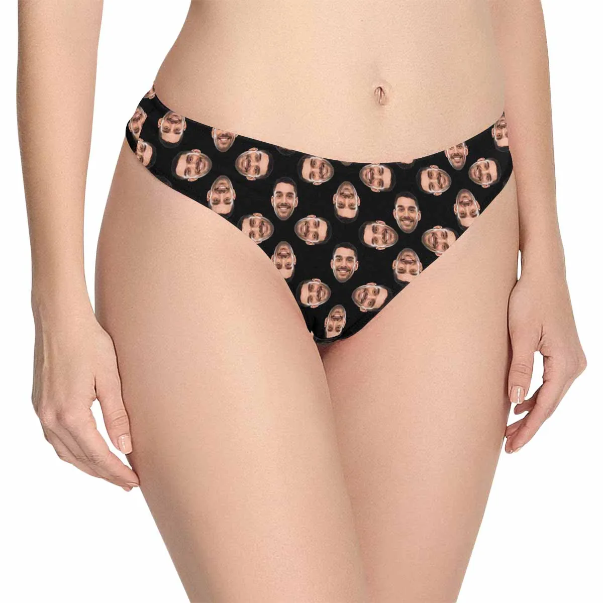 Custom Face Underwear for Her Personalized Multi Face Thongs Panty Women's Lingerie Gifts for Girlfriend & Wife