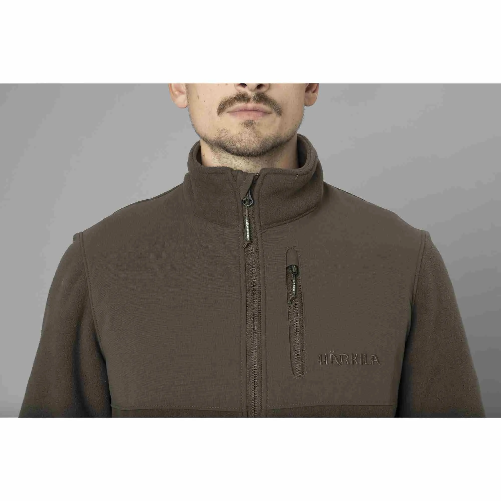 Harkila Fjell Mens Fleece Jacket - Shadow Brown