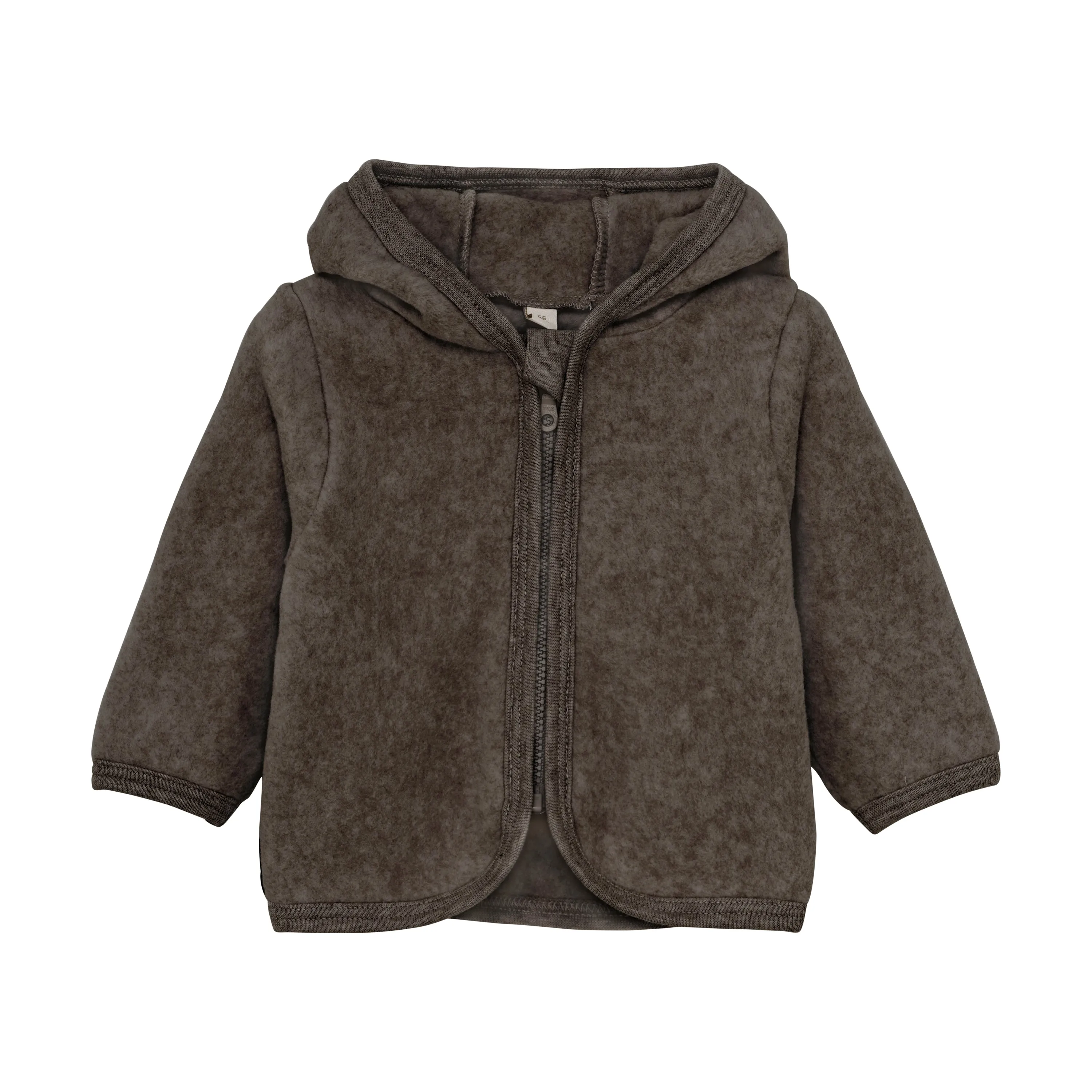 HUTTELiHUT Jacket Ears Cotton Fleece - Brown Melange