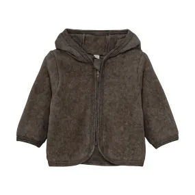 HUTTELiHUT Jacket Ears Cotton Fleece - Brown Melange