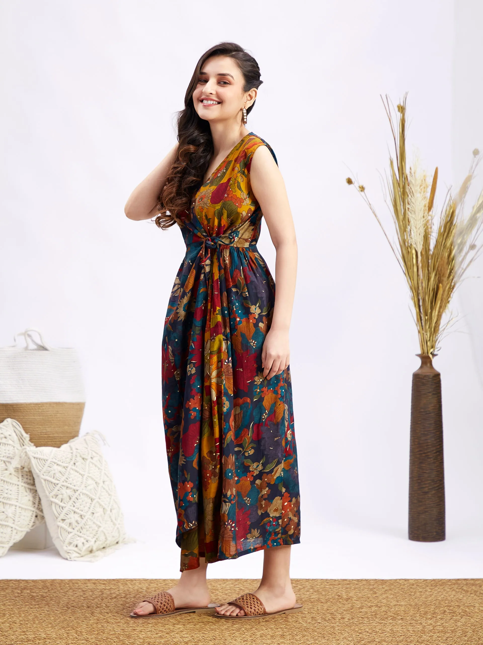 MEN WOMEN 36 - 42 Multi Color Base Blue Cotton blend Men's:Kurta Pyjama Set  Women's:Kurta Set