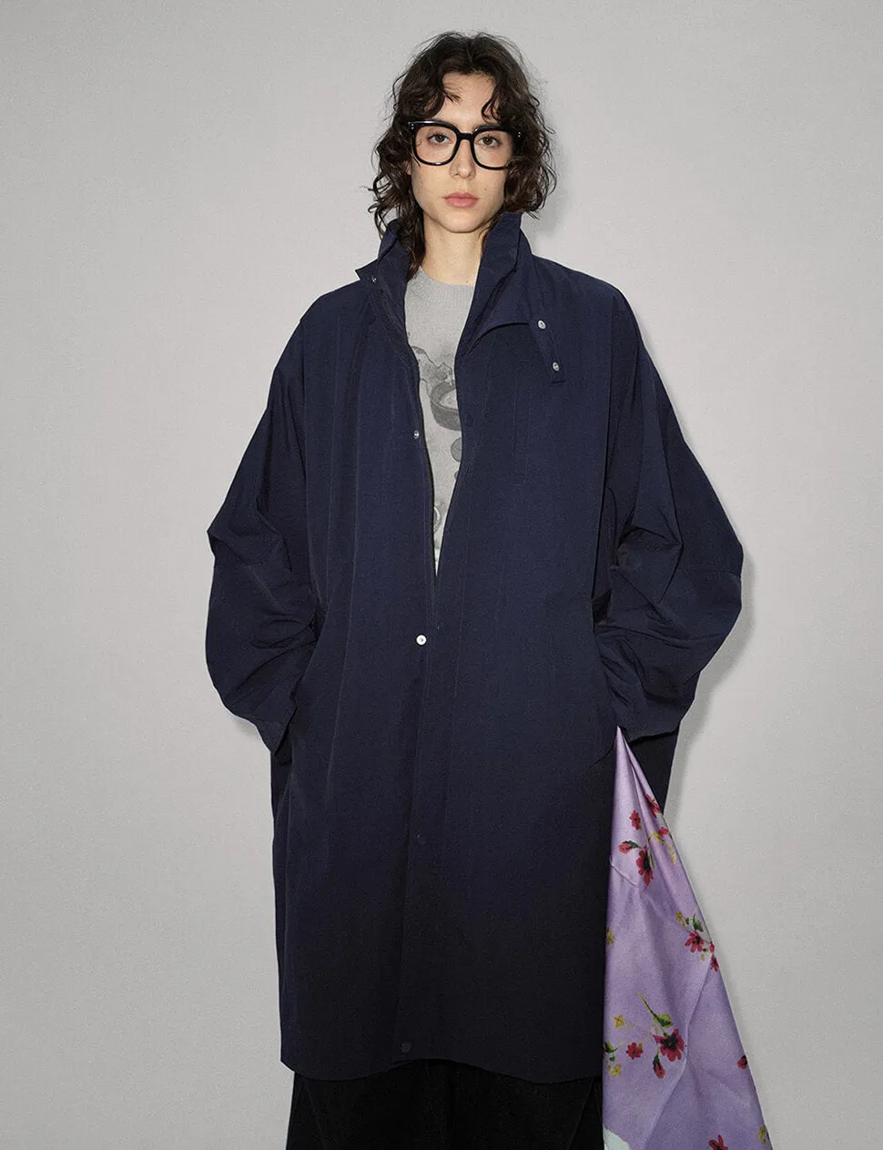Navy Oversized Parka Jacket-PREORDER