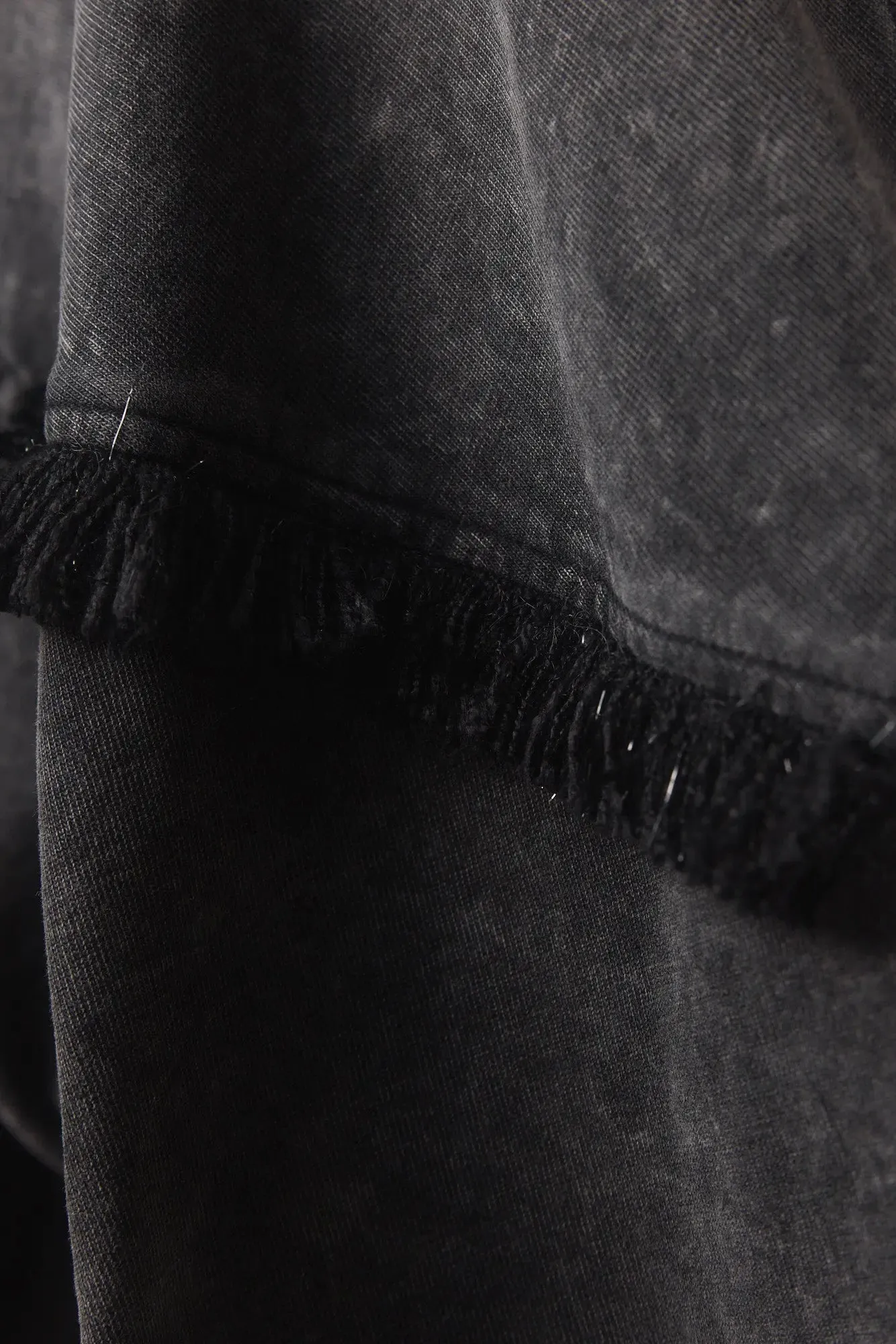 Poncho noir effet delavé | Odile