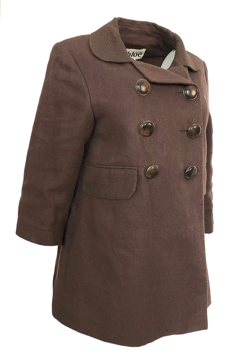 Spring 2007 Chloe Runway Baby Doll Aubergine Linen Jacket