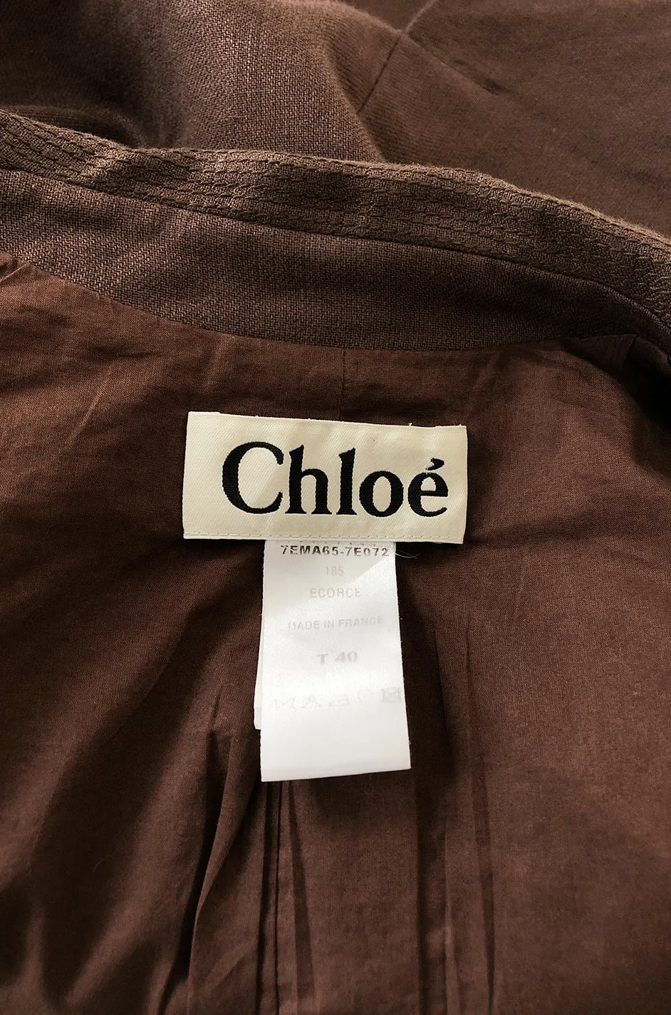 Spring 2007 Chloe Runway Baby Doll Aubergine Linen Jacket