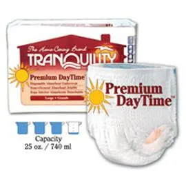 Tranquility Premium DayTime Adult Disposable Absorbent Underwear, Latex-Free Medium (34"- 48", 120 - 175 lb) - One pkg 18 each