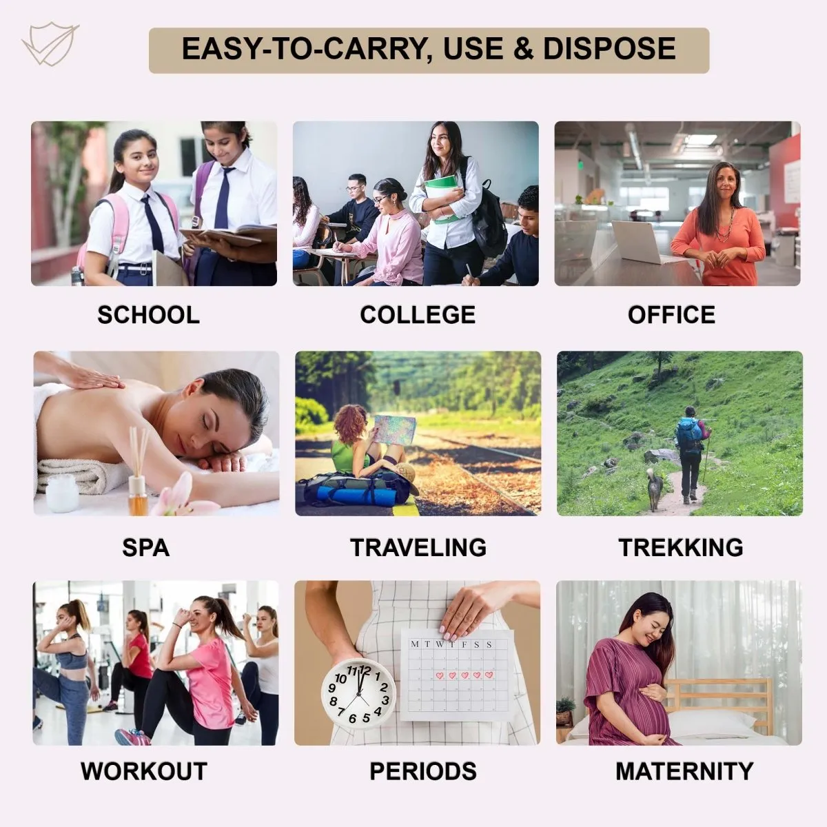 Trawee Travel Disposable Panty for Comfort & Versatility, 6 Sizes Pack of 5