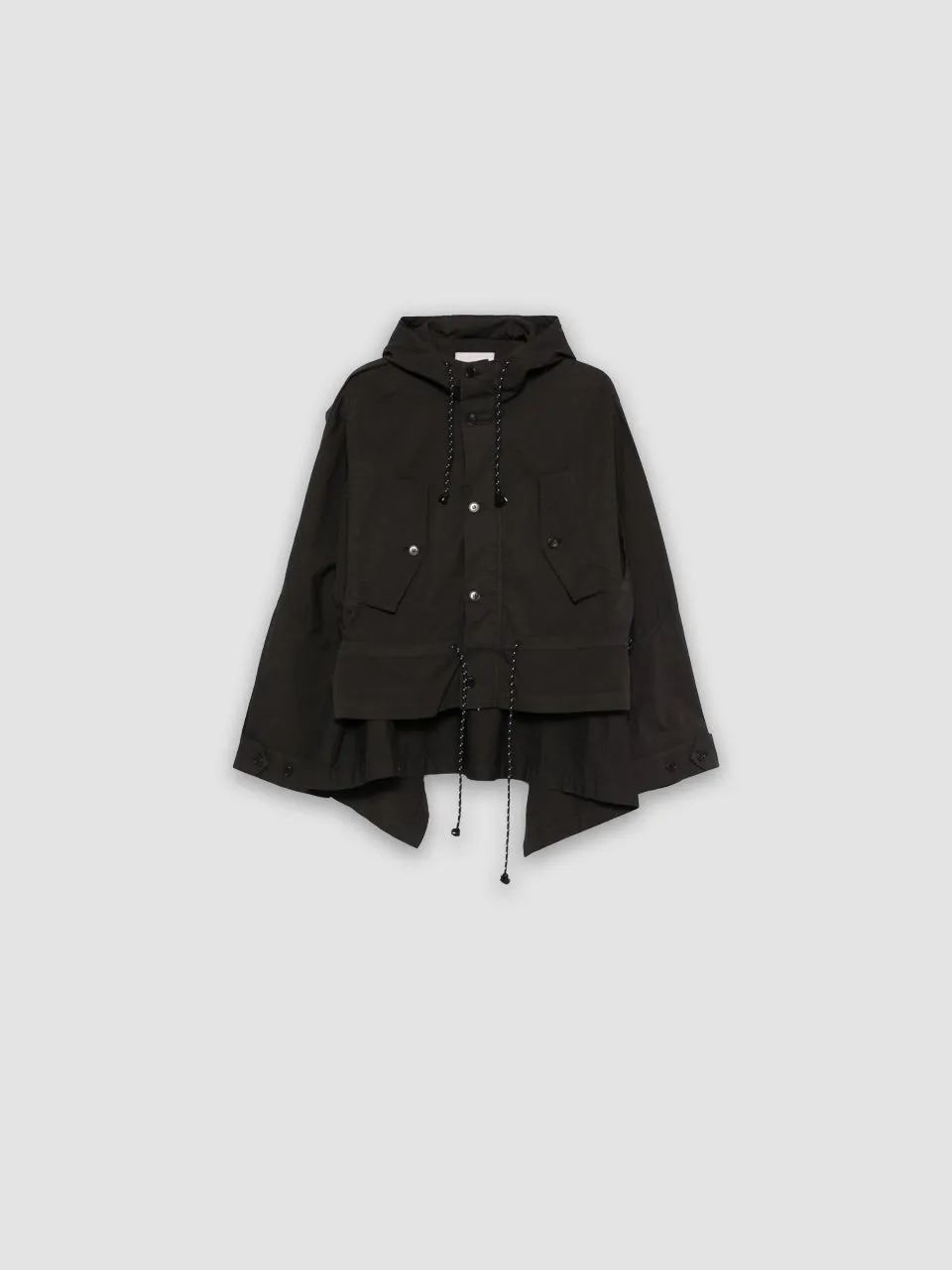 Uncut Short Parka - Black