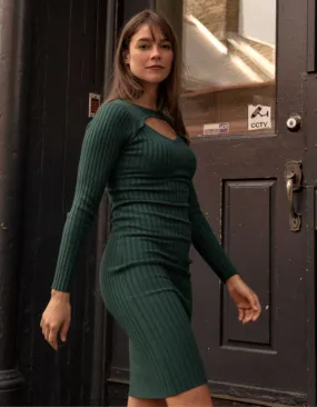 Vestido Maddy Dress Ribbed Knitted Cut-Out Detail