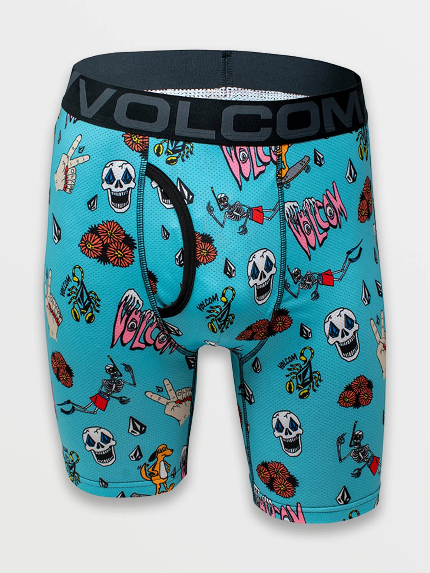 Volcom 2pk Mesh Boxer Brief - Blue Solid   Flash Print