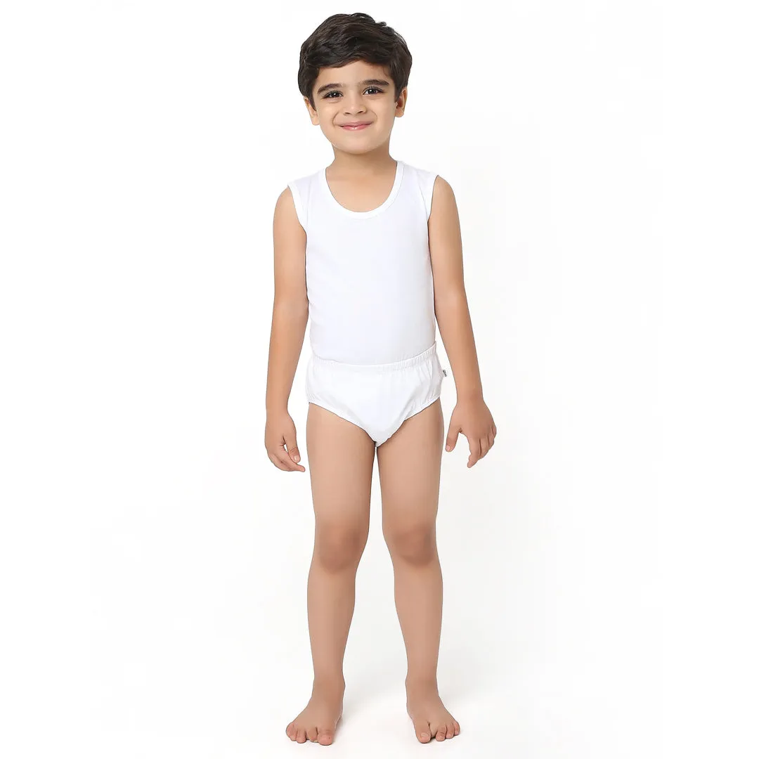White Underwear & Vest Set