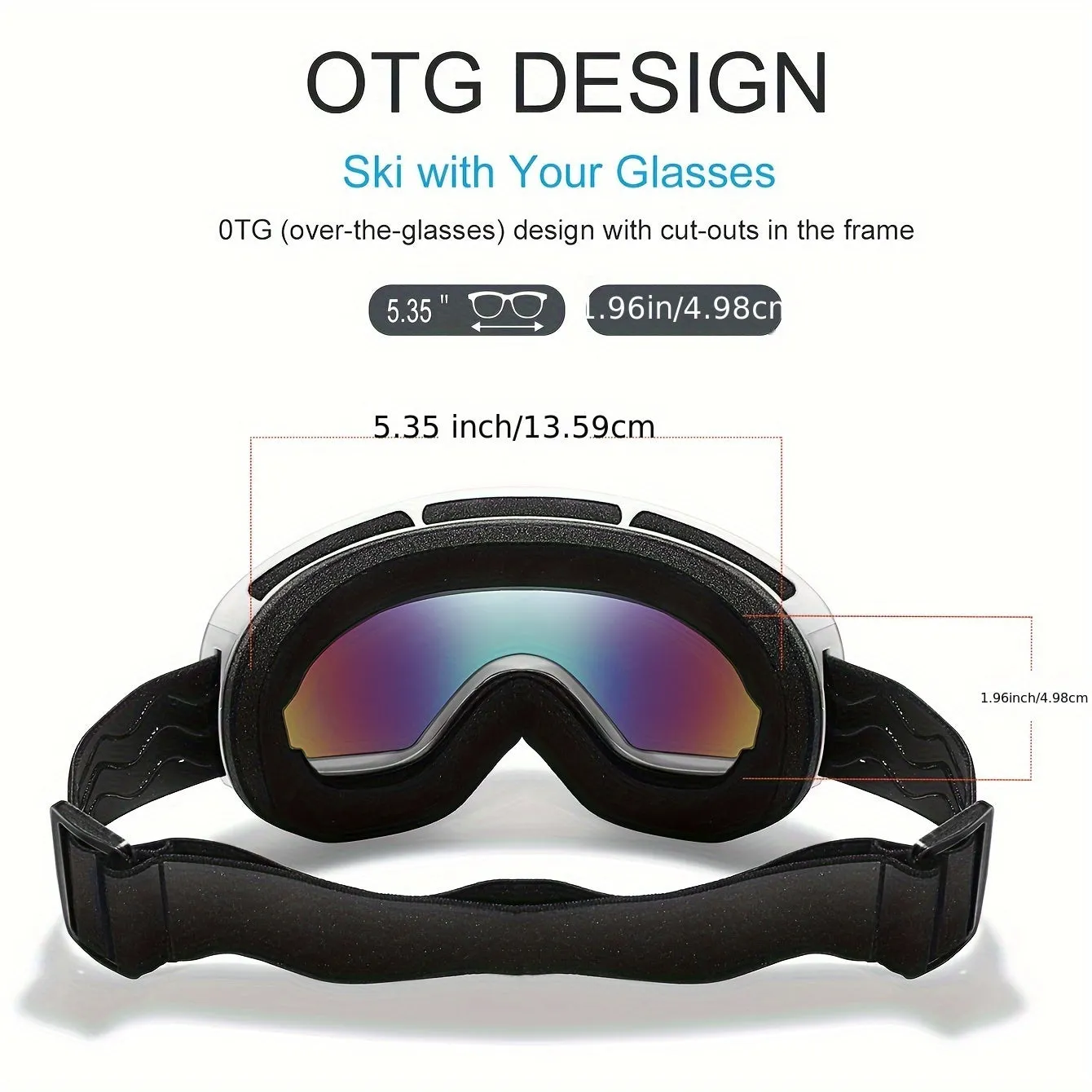 Winter Sports Goggles with Night Vision & Protection - Anti-Fog, Interchangeable Lens for Skiing, Snowboarding & Outdoor Adventures - Perfect Christmas & New Year's Gift, for Winter